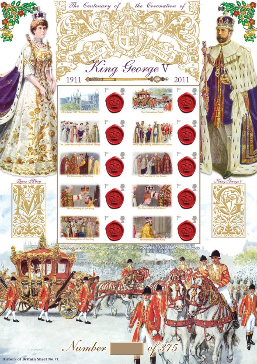 Centenary of the Coronation of King George V - Bradbury