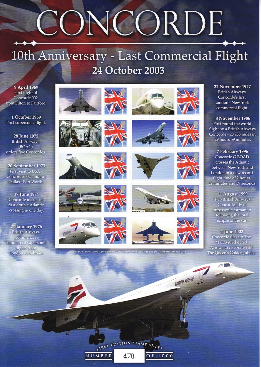 10th Anniv. of LAst Concorde Commercial Flight - Benham