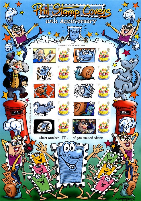 Phil Stamp Covers - 10th Anniversary