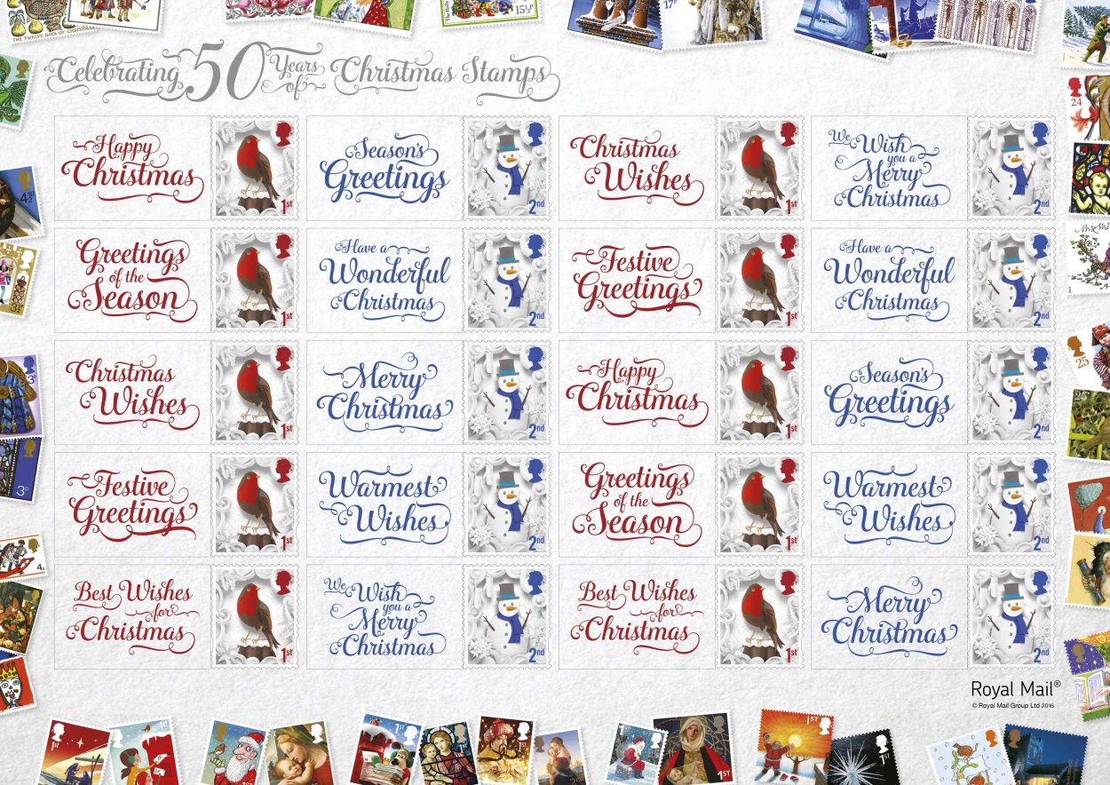 50 years of Christmas Stamps